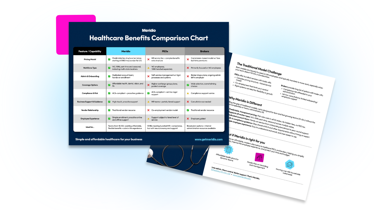 Meridio_Healthcare Benefits Chart Lockup2